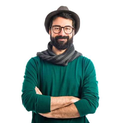 A smiling student looking towards the future